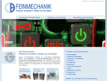 Tablet Screenshot of cb-feinmechanik.de